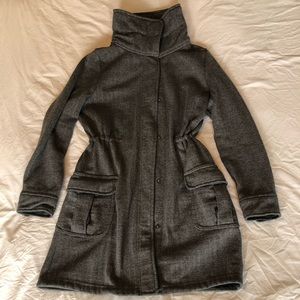 Patagonia Better Sweater Trench Pea Coat Gray